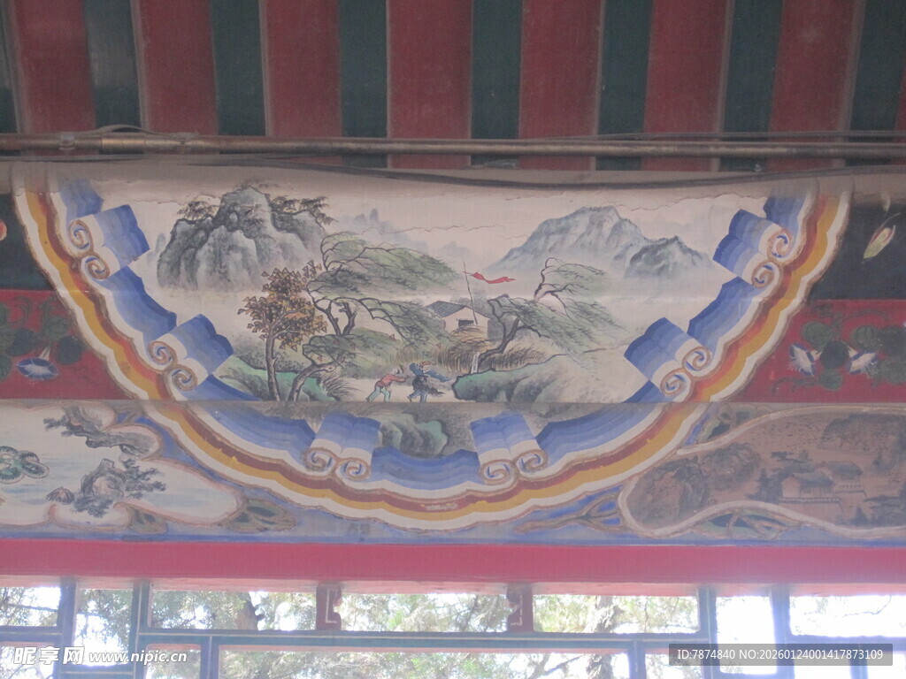 中式古建筑彩绘精美图案