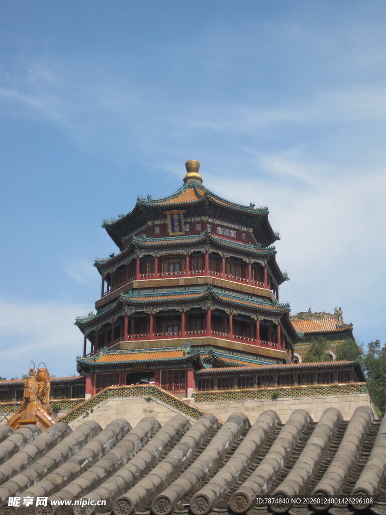 中式古建筑宝塔景观