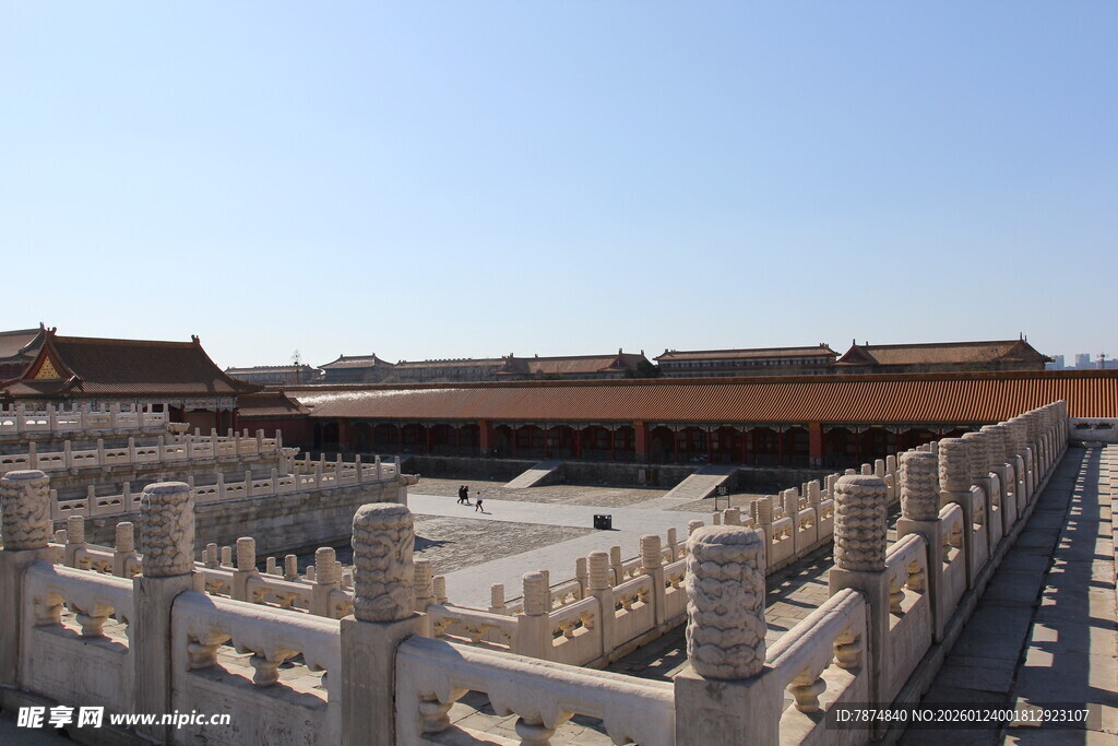 故宫宏伟宫殿建筑群景观