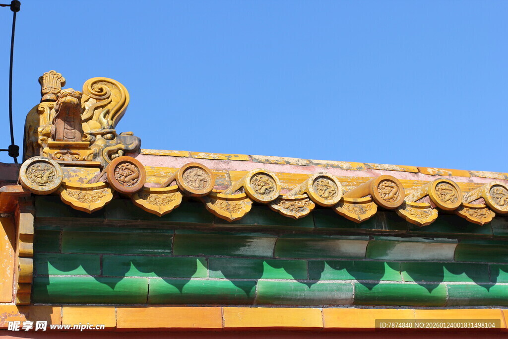 中式古建筑屋檐装饰细节