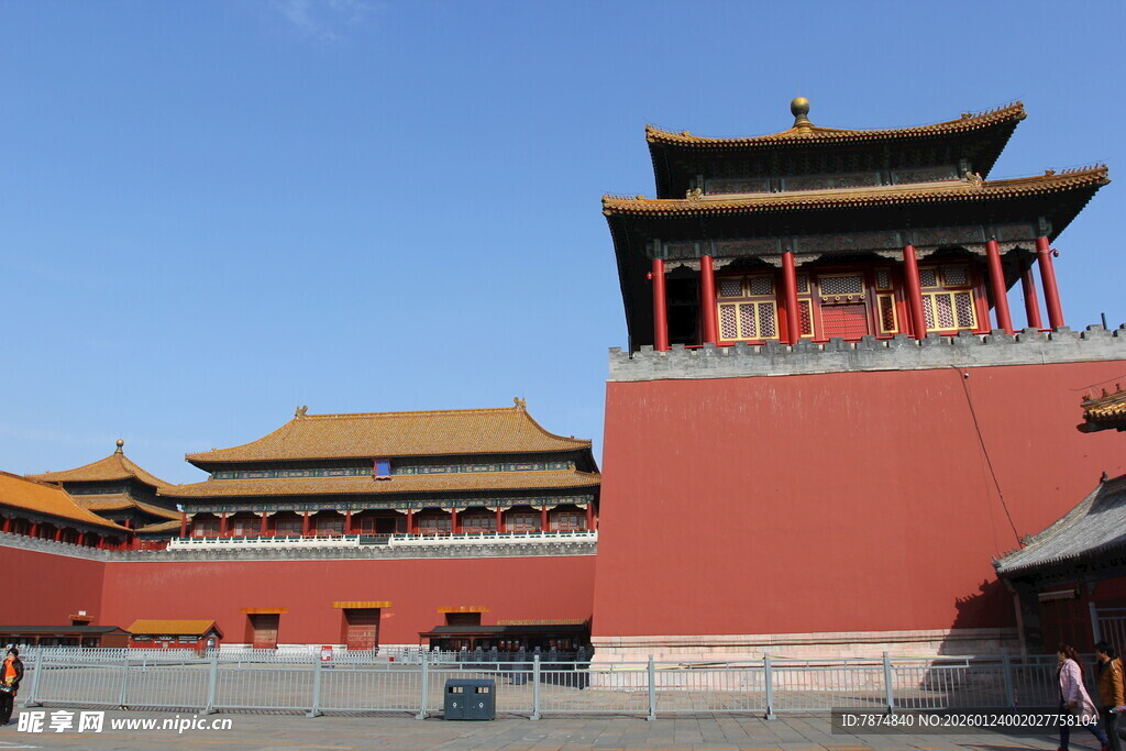 故宫红墙古建筑景观