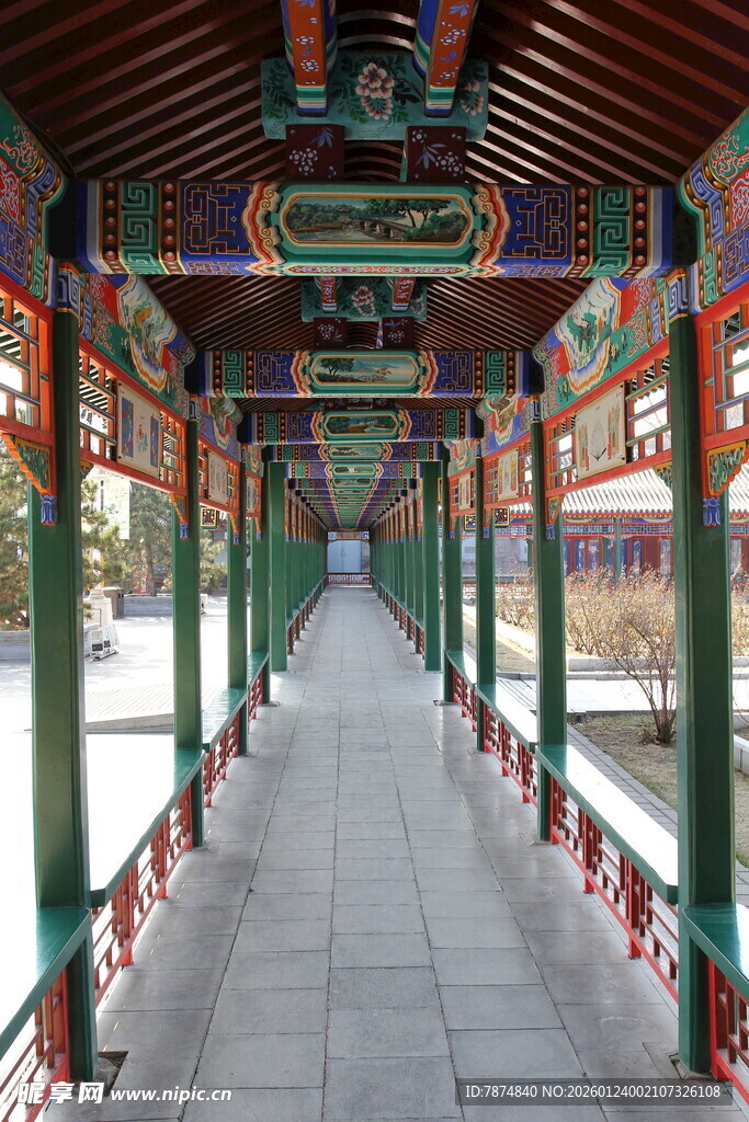 古典长廊尽显中式建筑之美