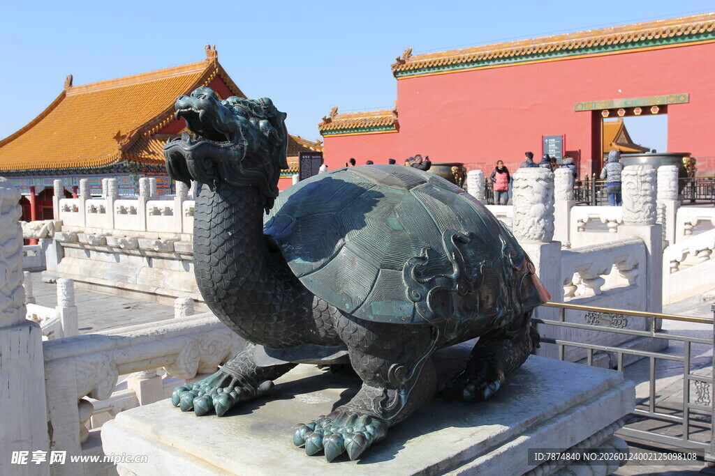 故宫神兽青铜龟雕塑