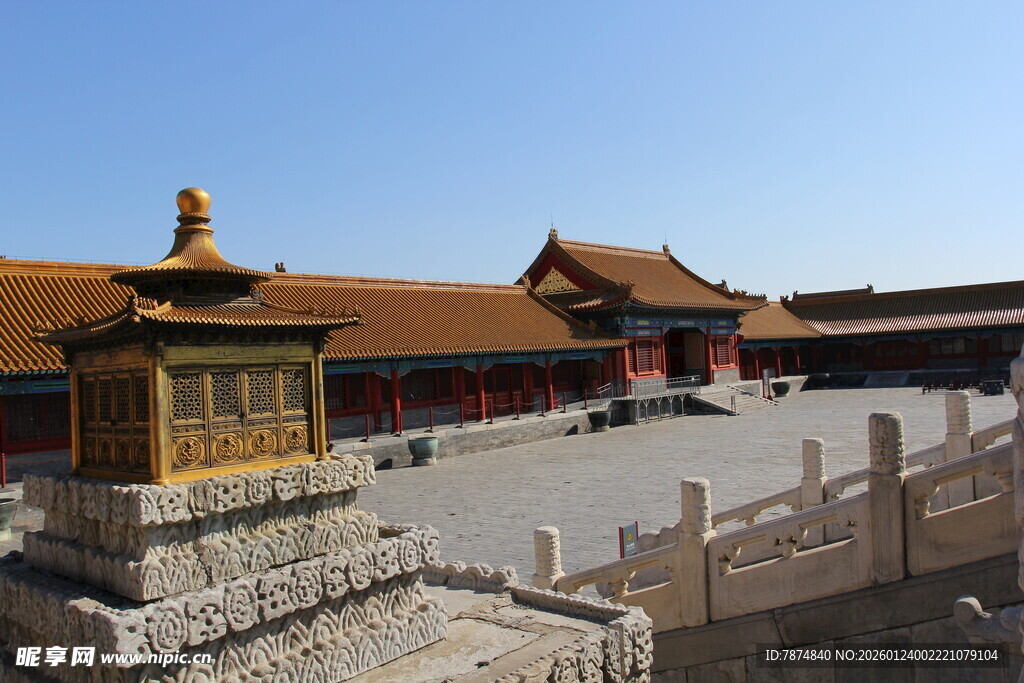 故宫宫殿庭院壮丽景观