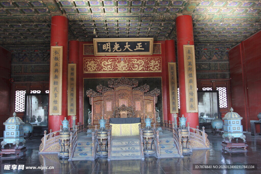 中式宫殿内景 庄严大气