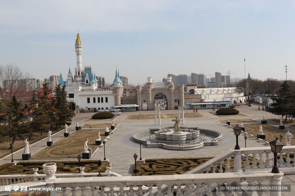 城市广场景观俯瞰