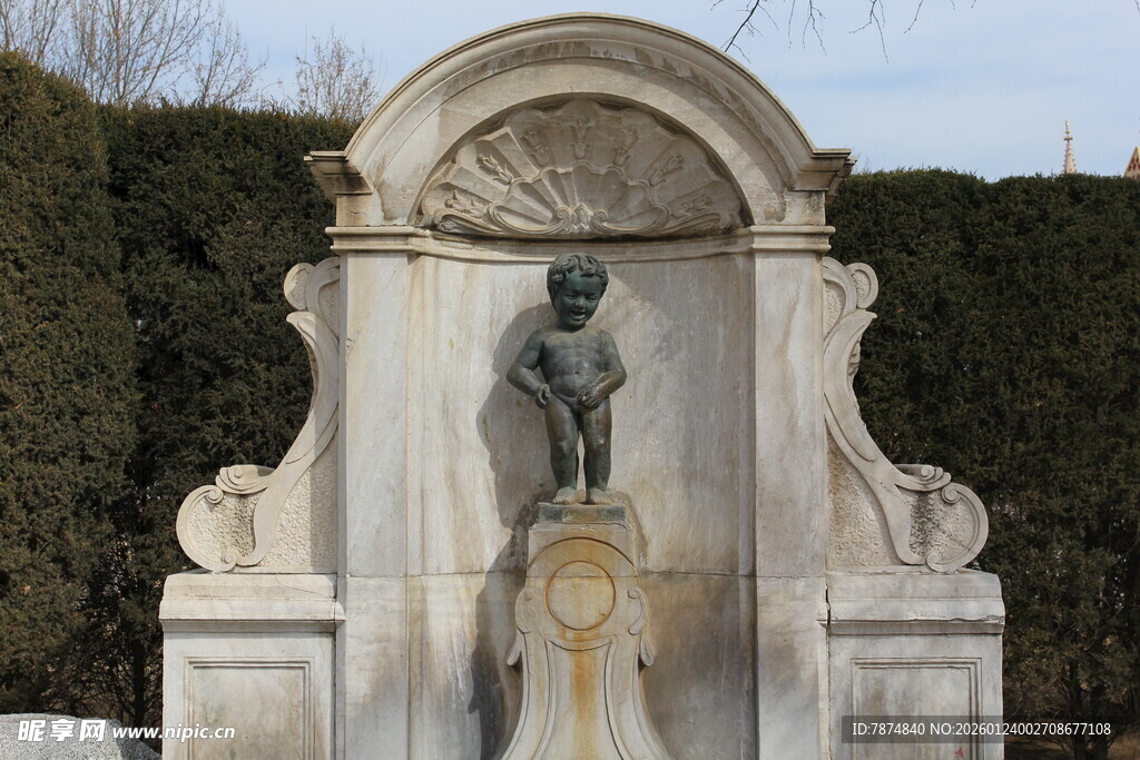 古典风格喷泉雕塑景观