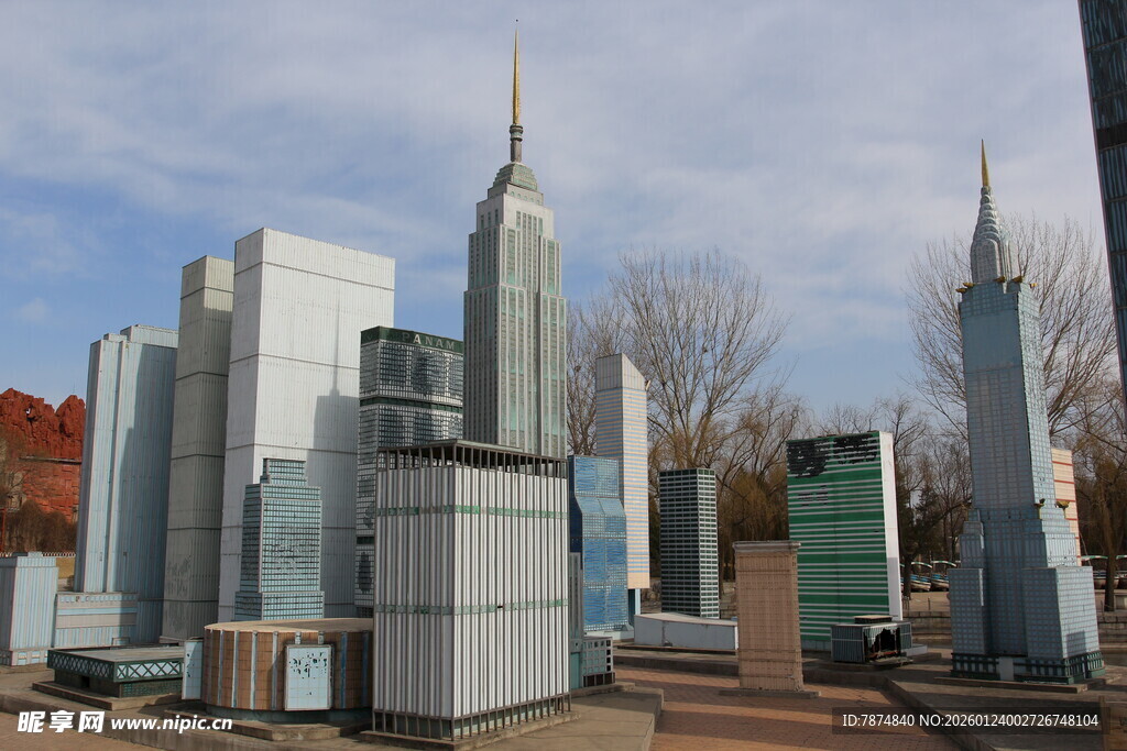 城市建筑模型展示