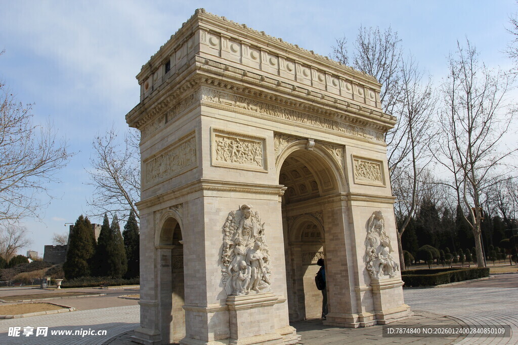 中式凯旋门建筑景观