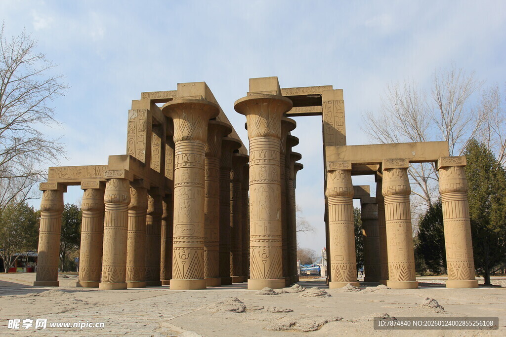 古埃及神庙遗址景观