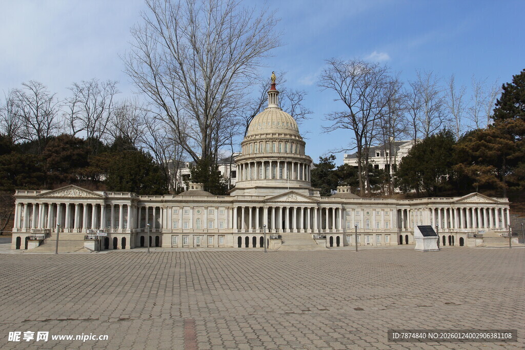 美国国会大厦前的开阔广场