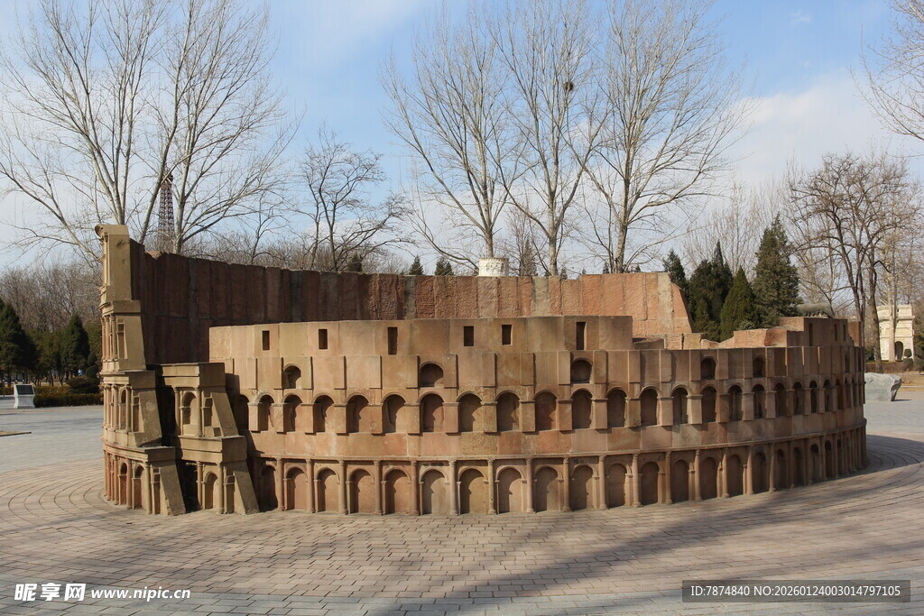 古老土筑建筑景观