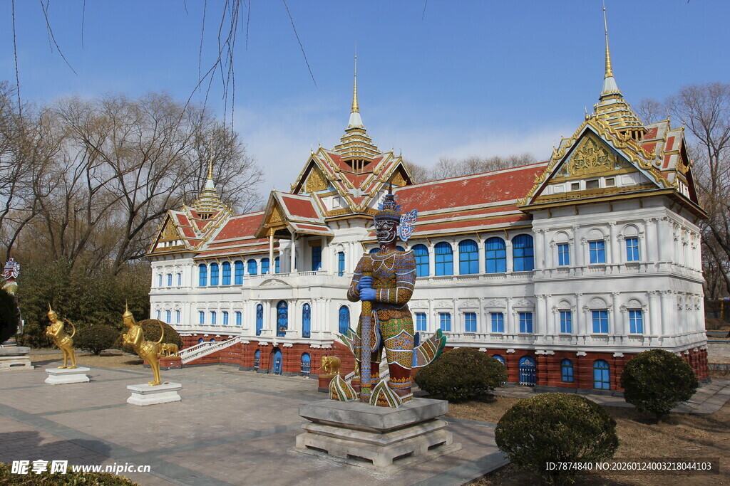 泰国风格建筑外观美景