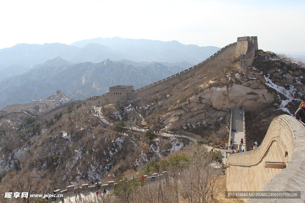 冬日长城壮丽风光