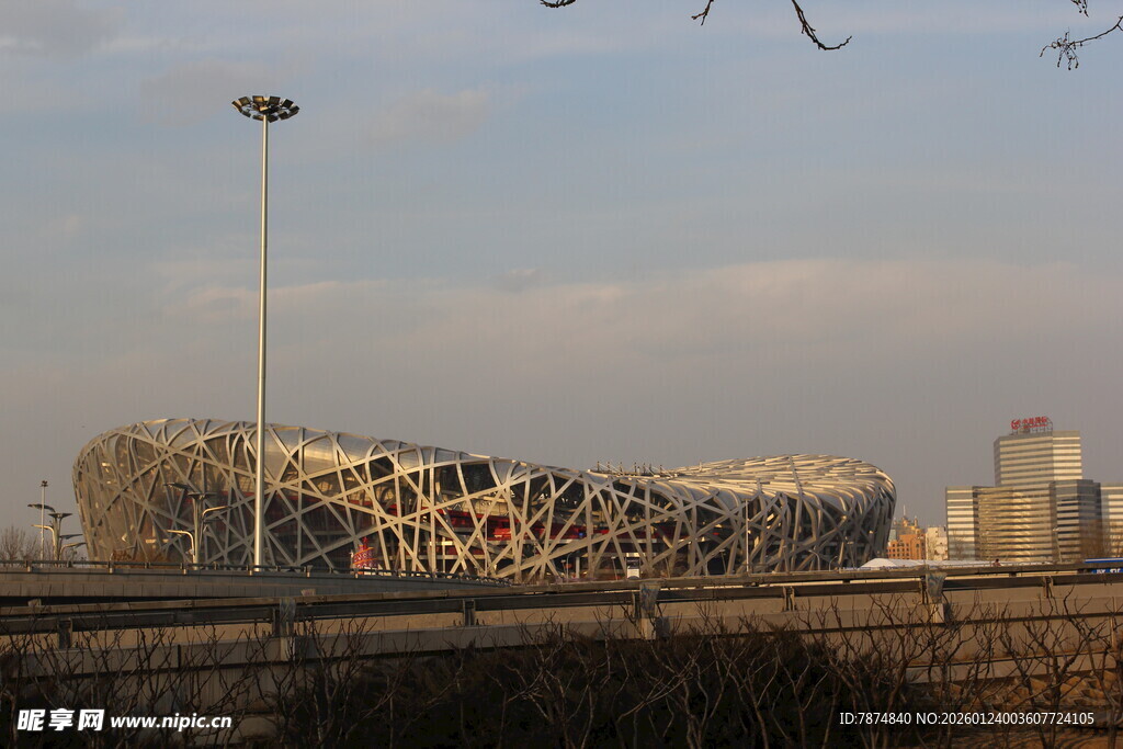 北京鸟巢外观景致