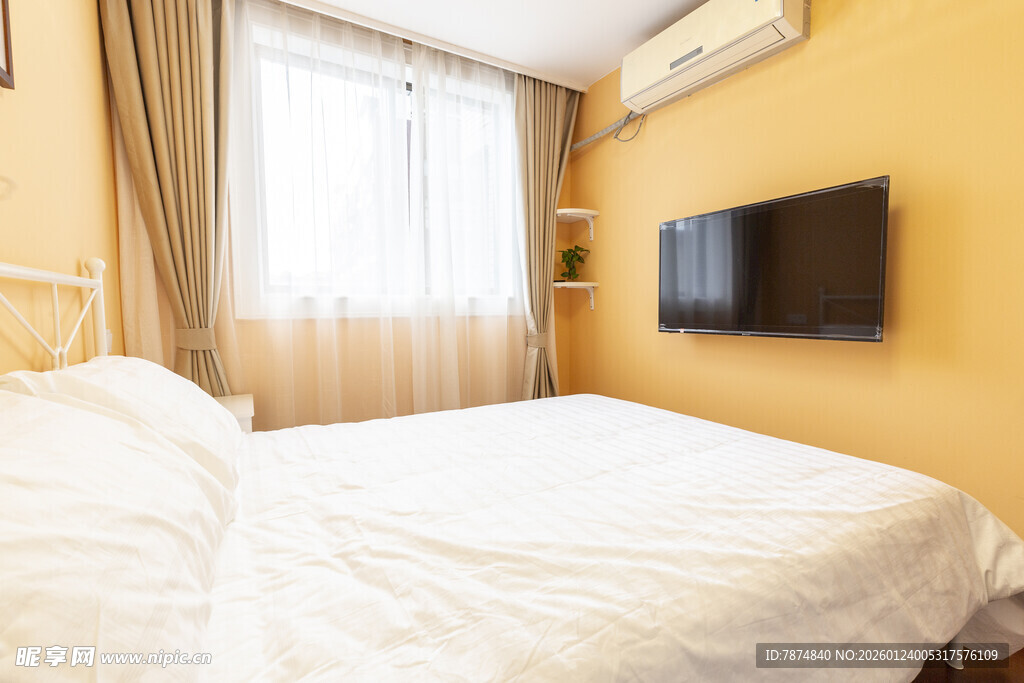 温馨简约卧室室内场景