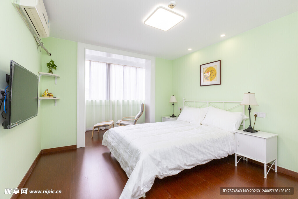 清新卧室室内温馨家居场景