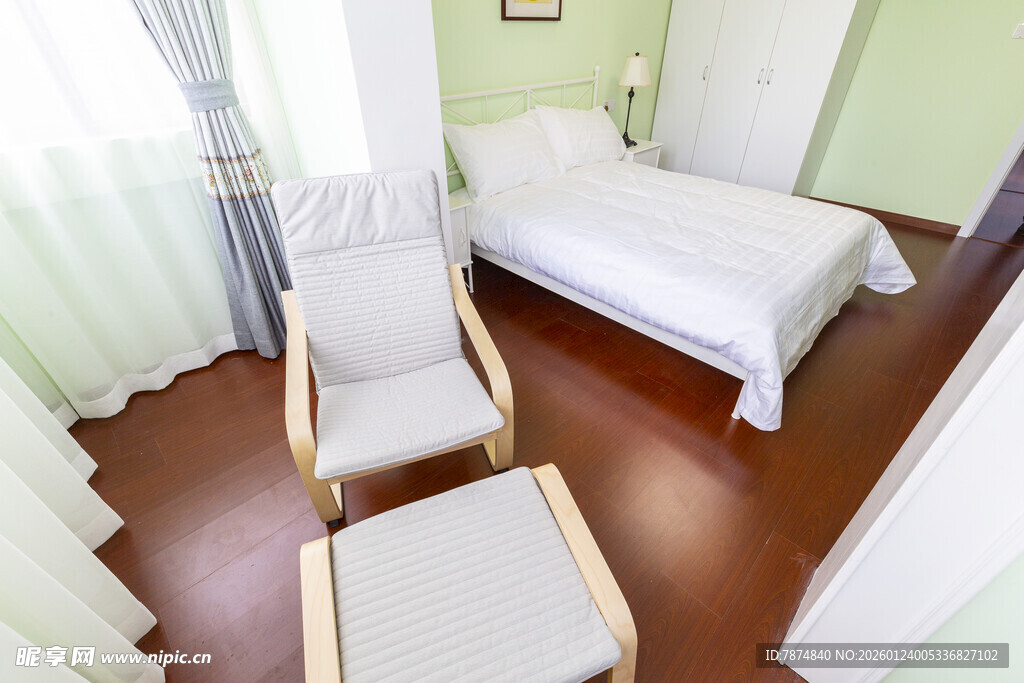 简约温馨卧室室内场景