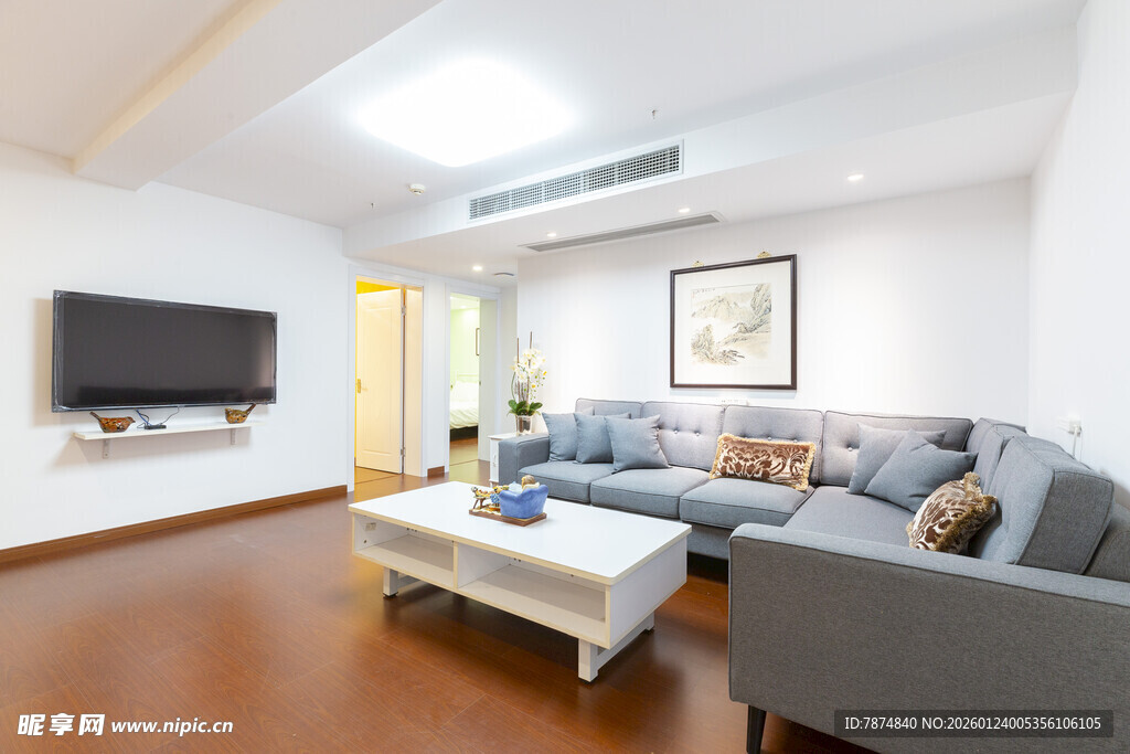 现代简约风客厅室内场景