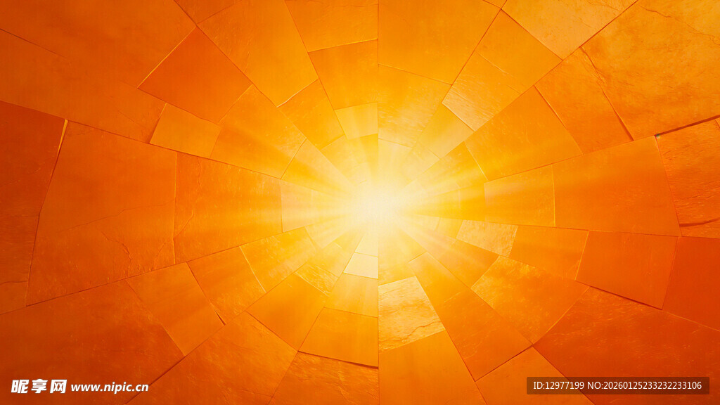 橙色炫光几何背景图案