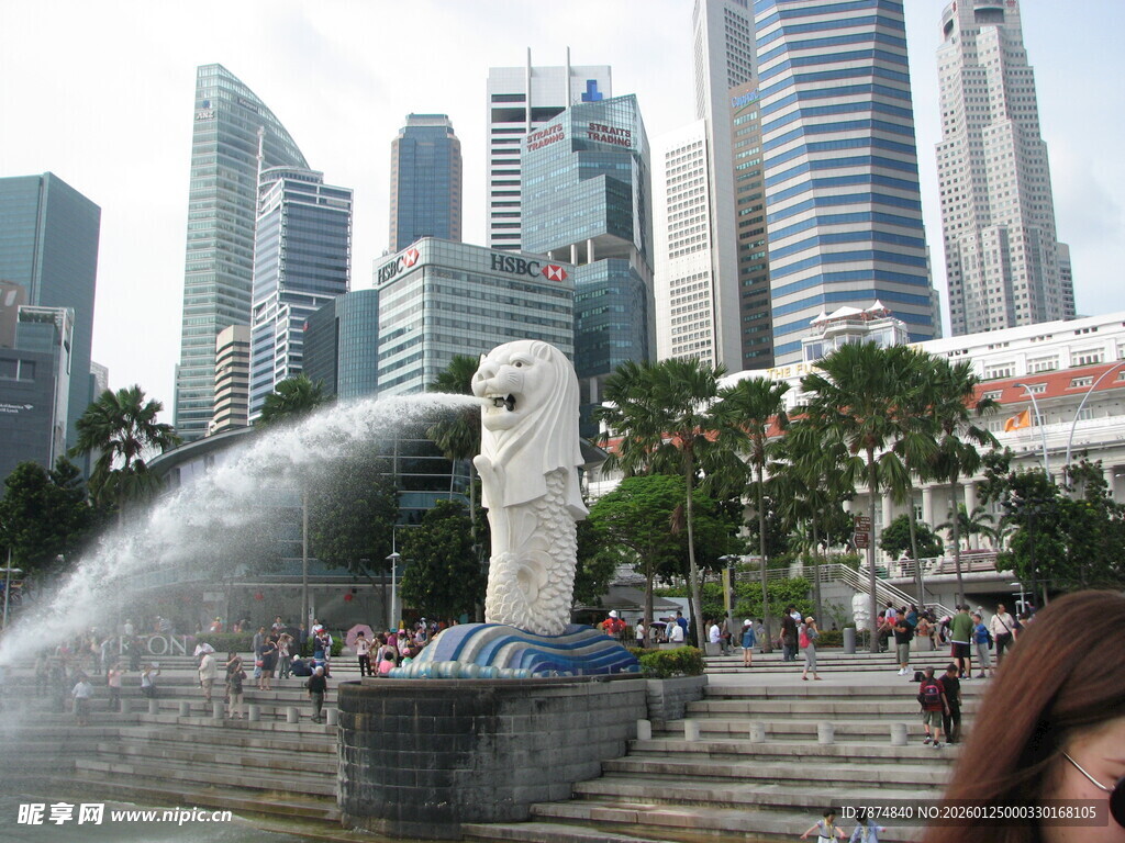 新加坡鱼尾狮公园景观