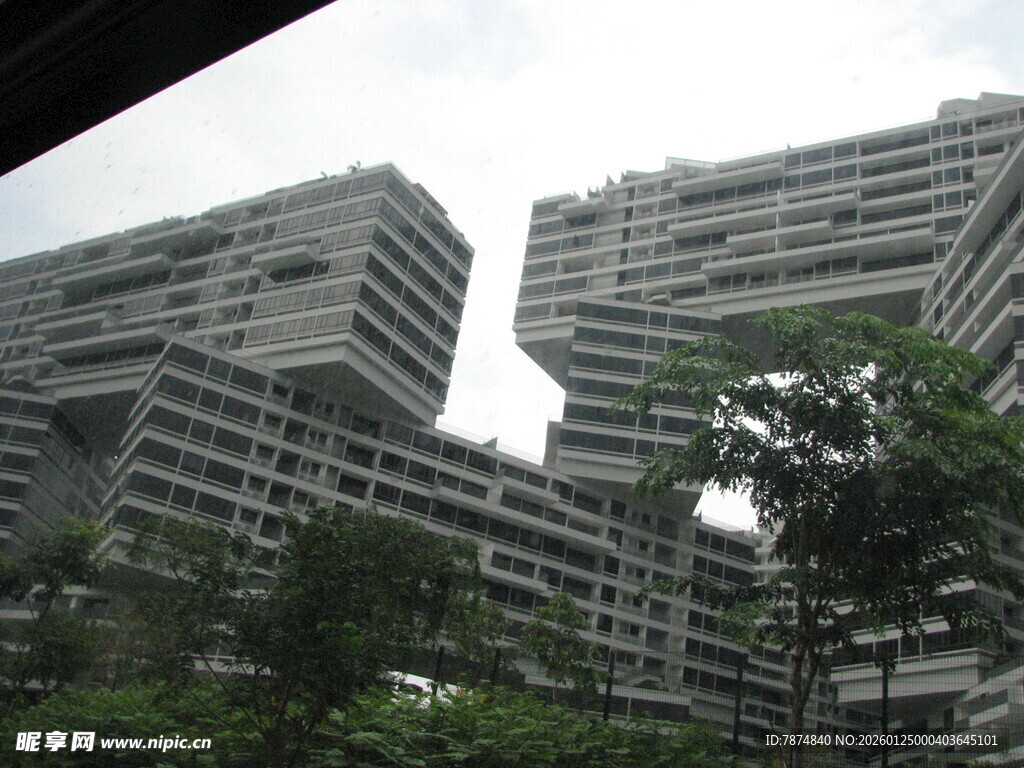 现代风格独特建筑群