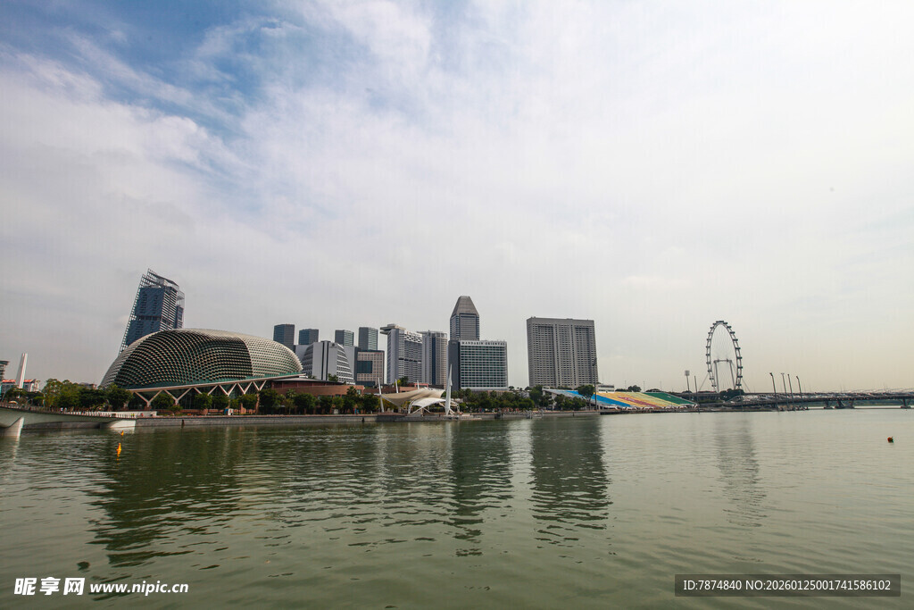 新加坡城市滨水风光美景
