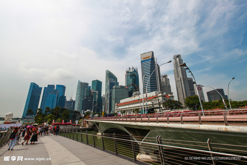 新加坡城市天际线景观