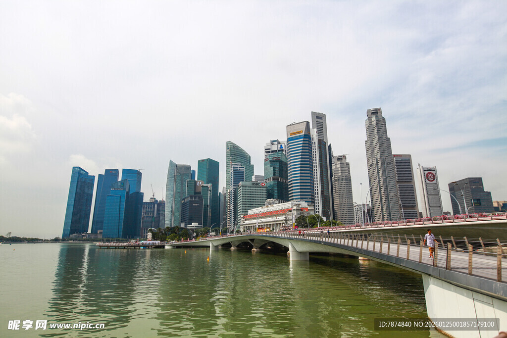 新加坡城市滨水风光