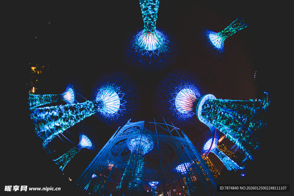 绚丽舞台灯光绚烂演出场景