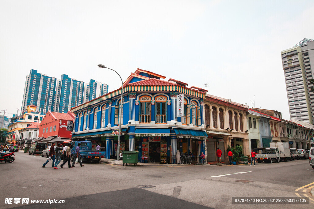 新加坡街头多彩建筑景观