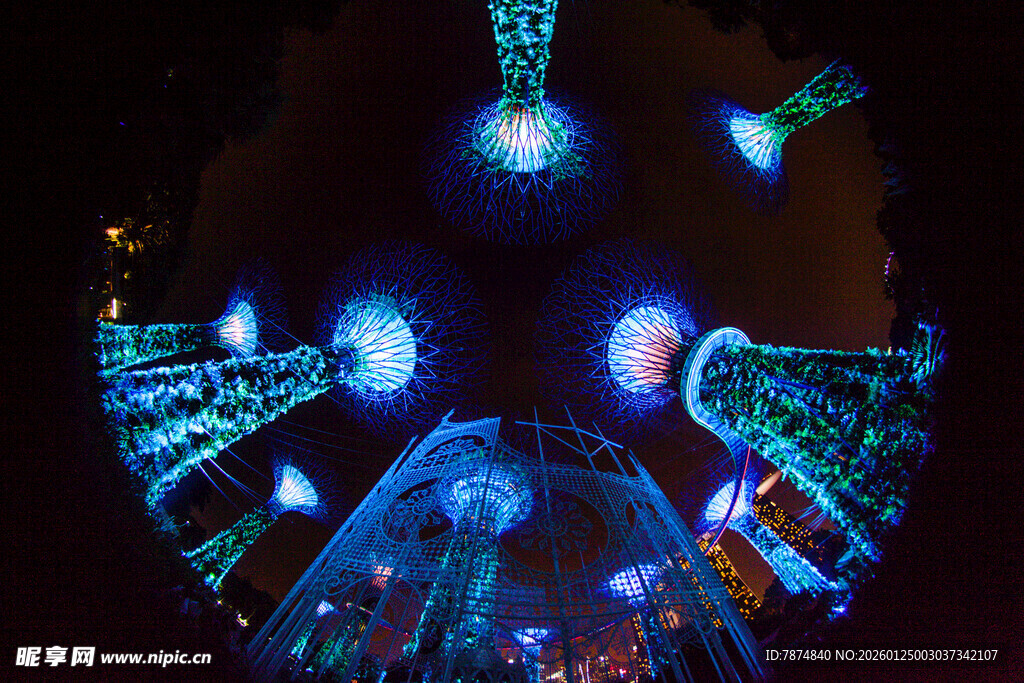 梦幻炫彩灯光装饰场景