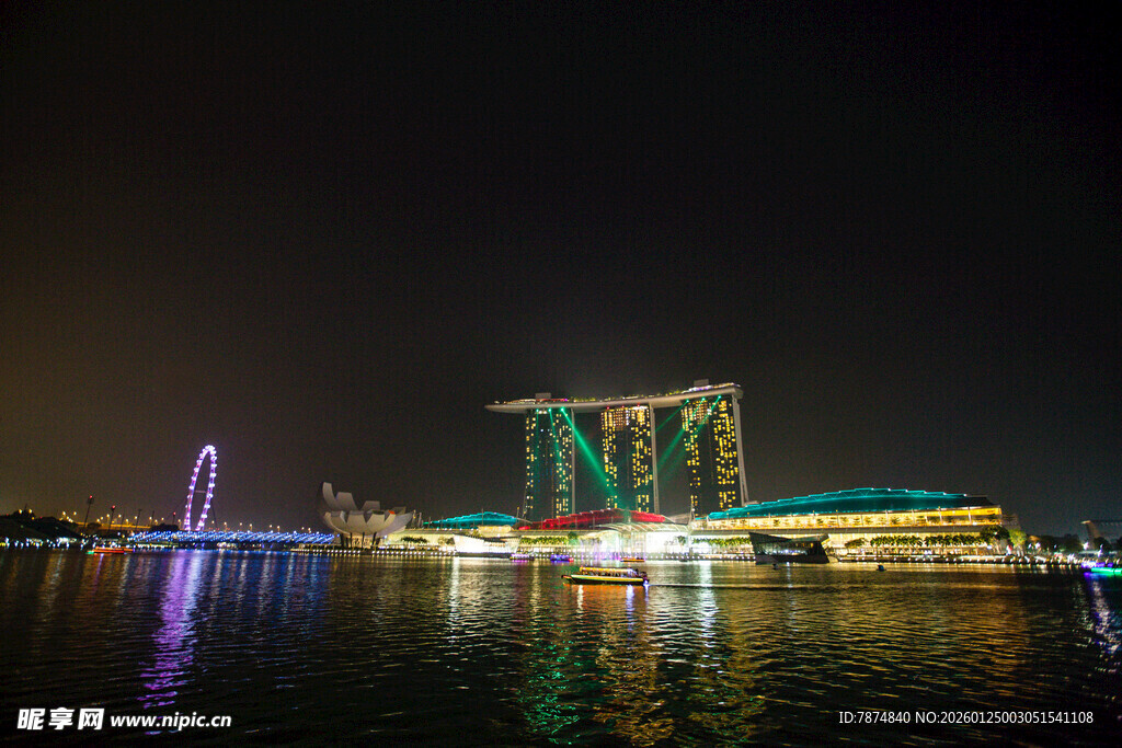 新加坡滨海湾璀璨夜景