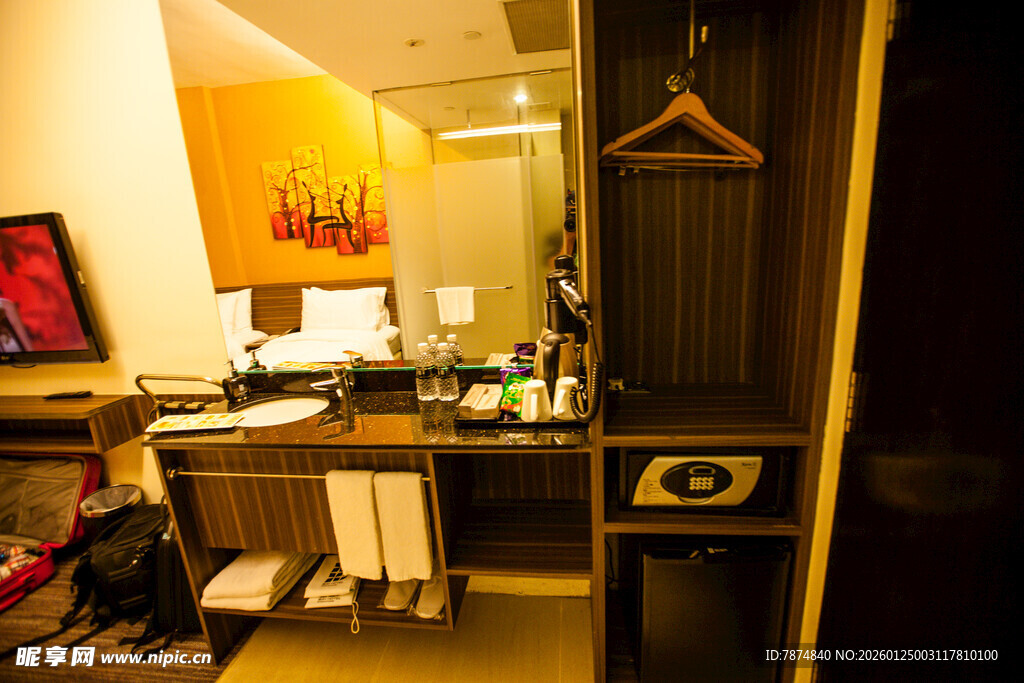 温馨酒店房间内景展示