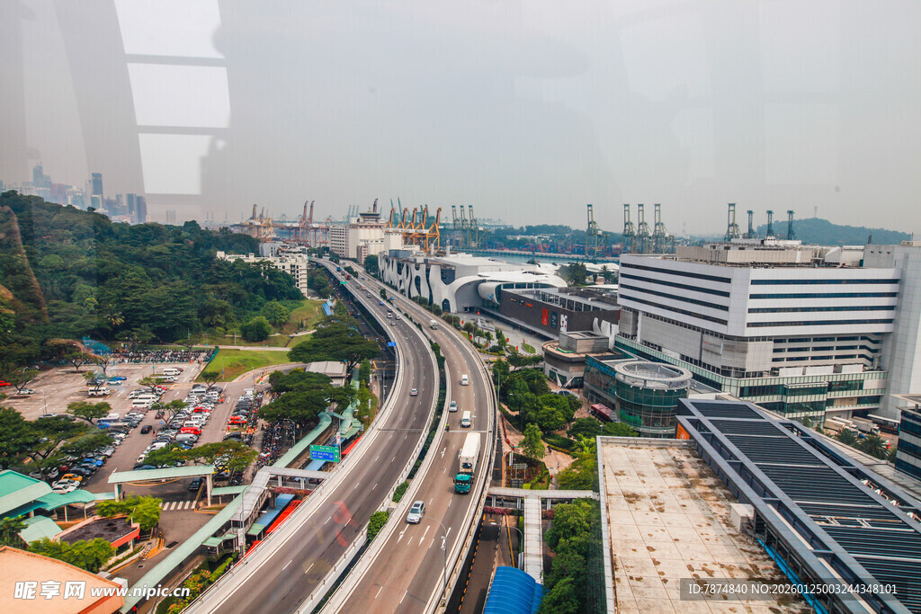城市交通俯瞰景象