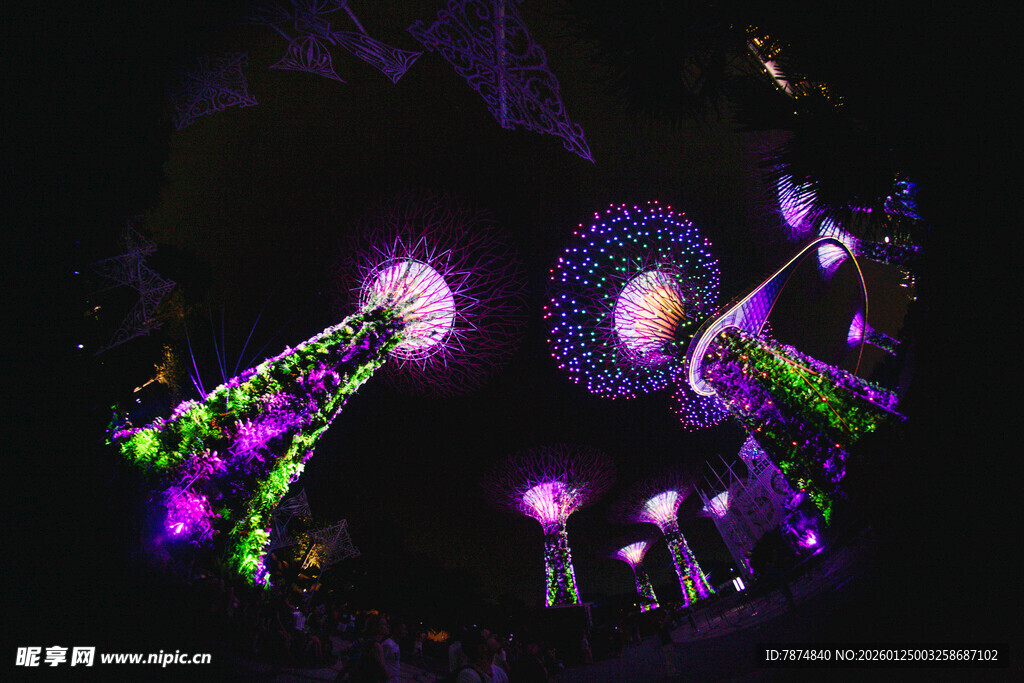 绚丽烟花绽放夜空