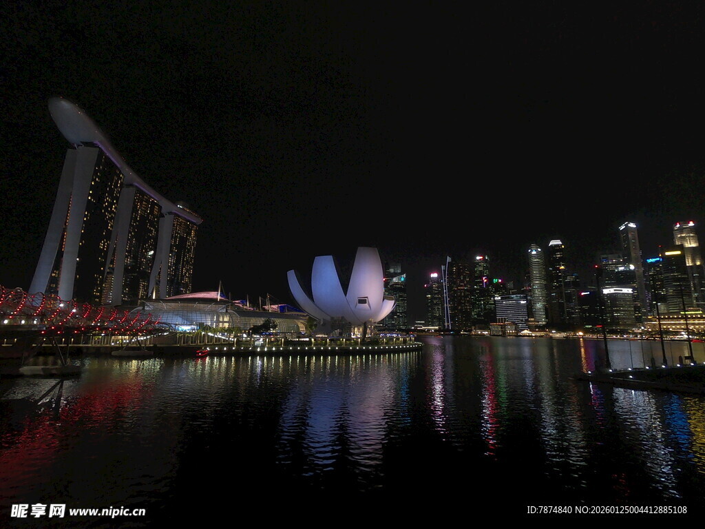 新加坡滨海湾璀璨夜景