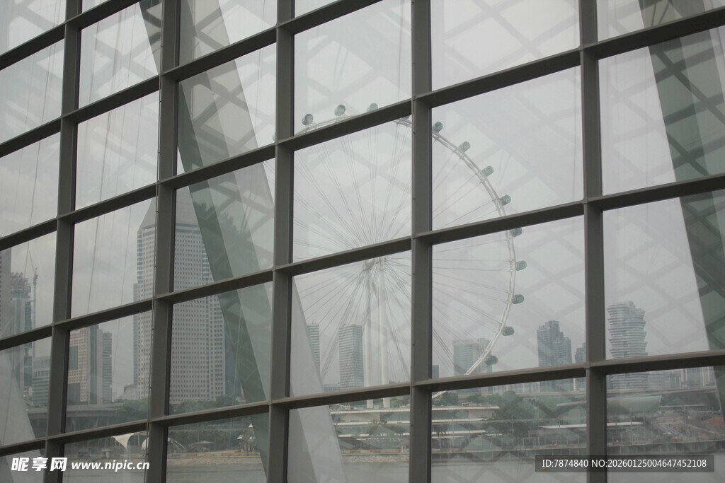 现代建筑玻璃幕墙外观