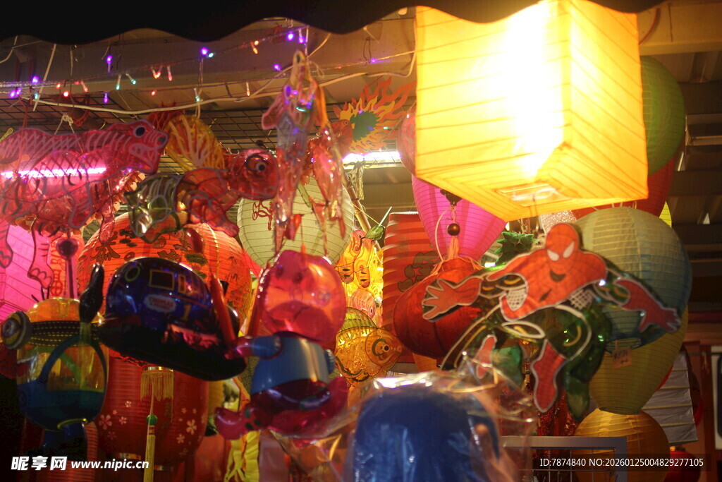 传统彩灯展中的绚丽造型