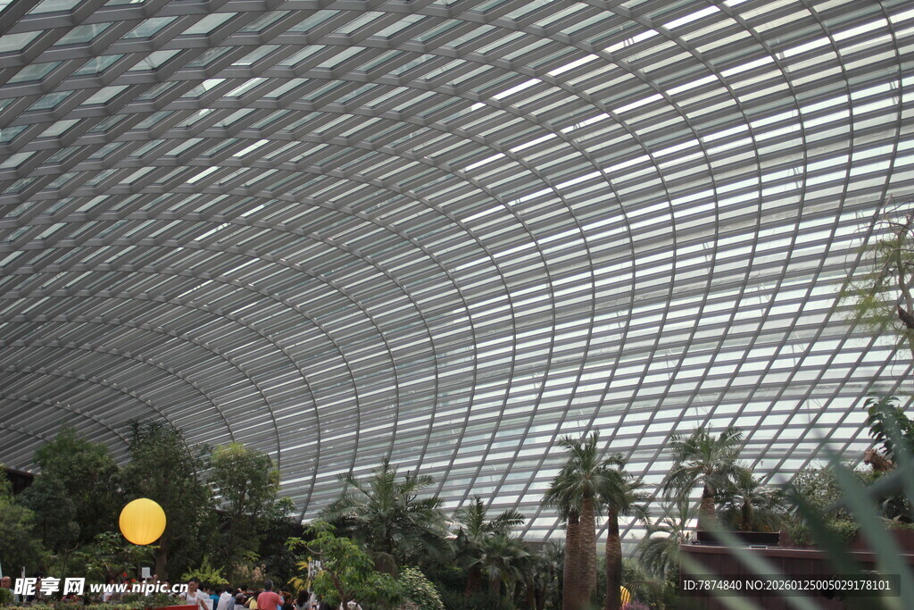 新加坡室内植物园穹顶景观