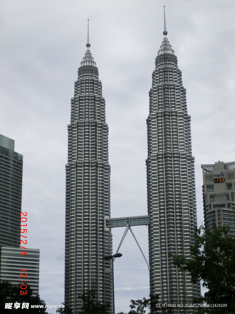 吉隆坡双子塔城市景观