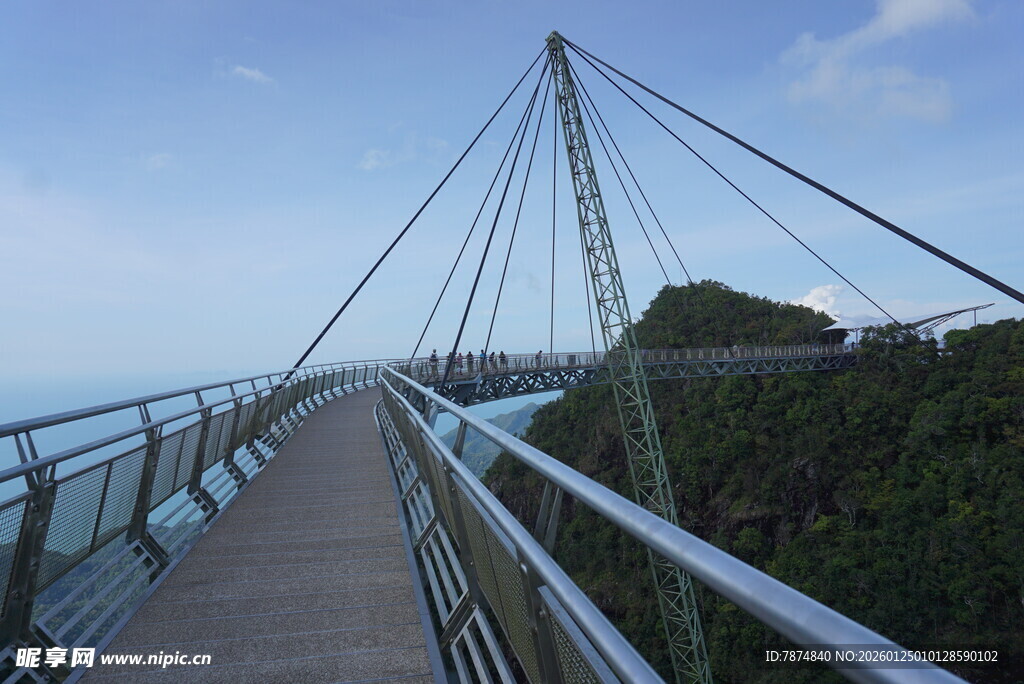 高空玻璃栈道远眺美景