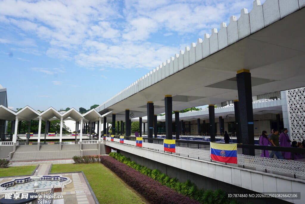 现代风格户外长廊景观