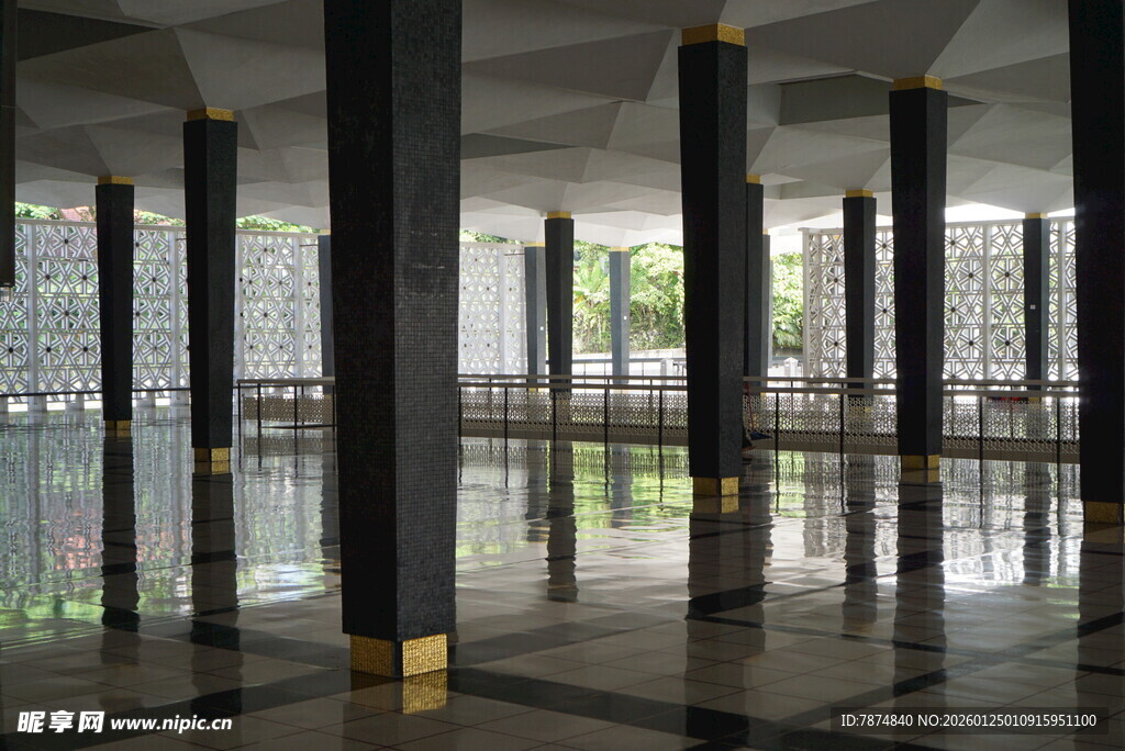 现代室内柱廊空间景观