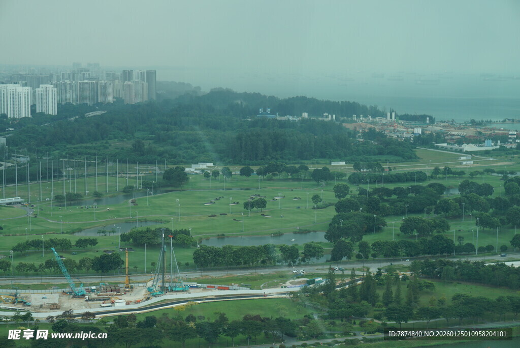 城市绿地景观俯瞰图