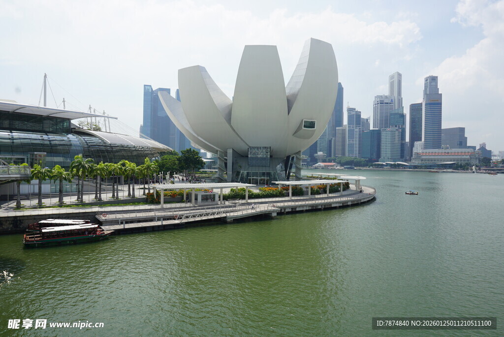 新加坡滨海湾美丽城市景观