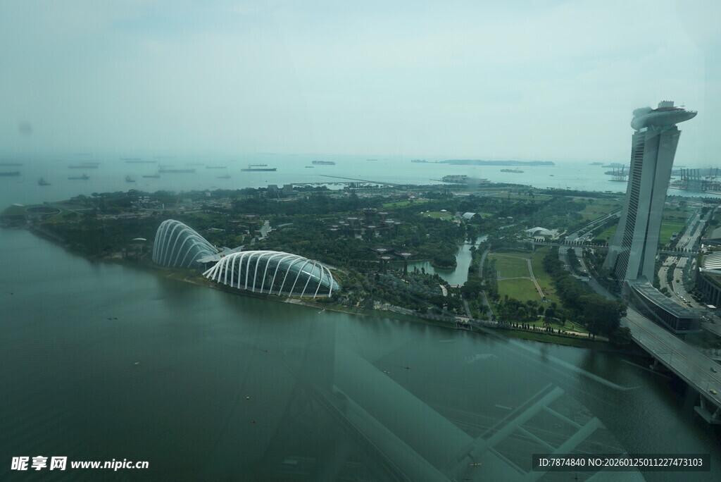 新加坡城市景观俯瞰