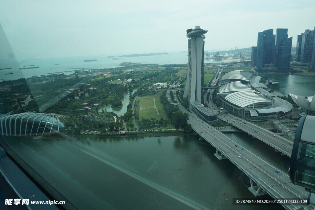 新加坡城市景观俯瞰