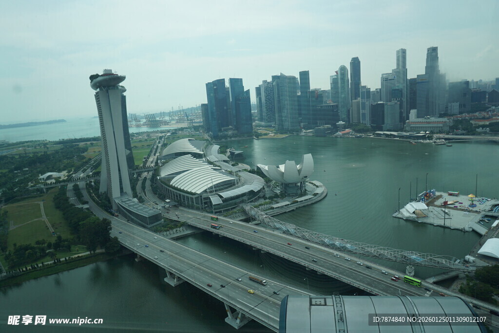 新加坡滨海湾城市景观