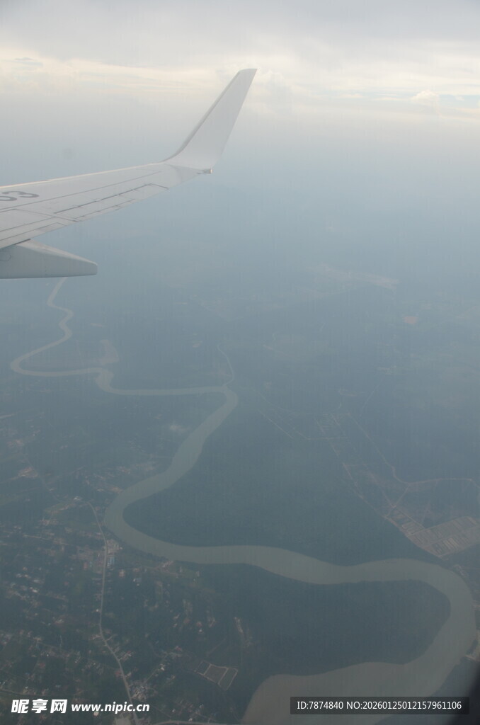 高空俯瞰大地景色